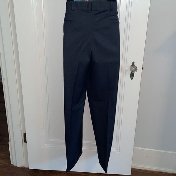 Profilo black wool flat front cuff hem pants - Picture 4 of 6